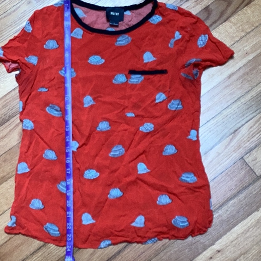 Maeve Anthropologie Printmaker Hat novelty top size 4 - Picture 9 of 9